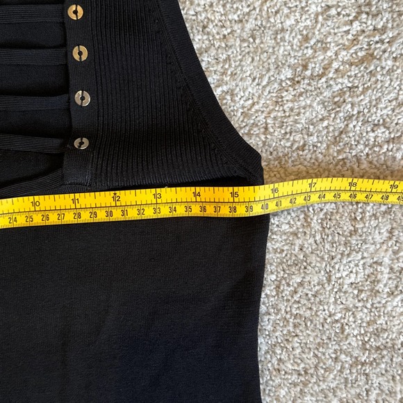 Sao Paulo Black Stretch Tank Sweater Metal Buckle Design at Chest Size 6 - Picture 8 of 10